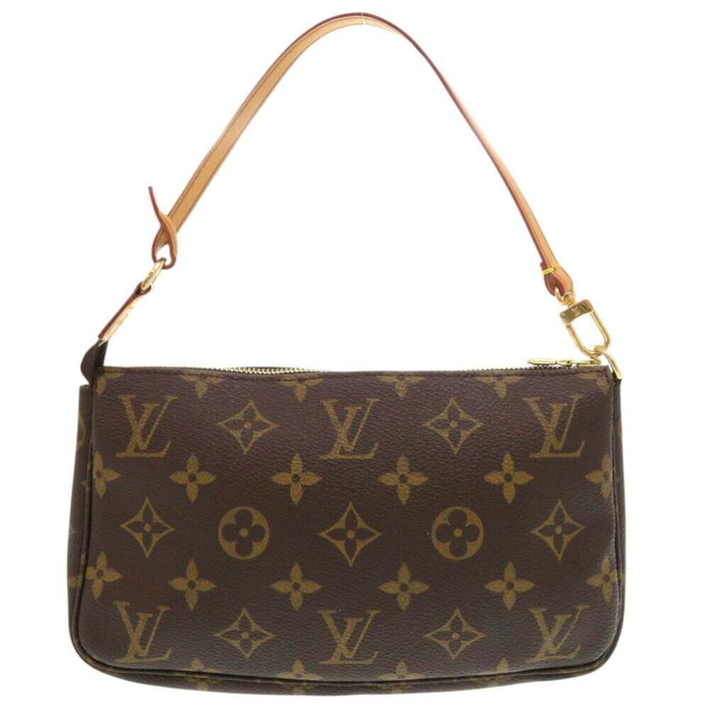 LOUIS VUITTON Authentic Brown Monogram Pochette Pouch - Picture 3 of 11